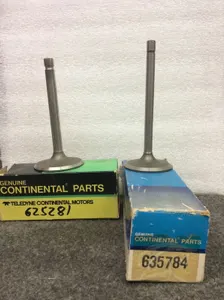 Continental Aircraft Engine Valves 635784 625281